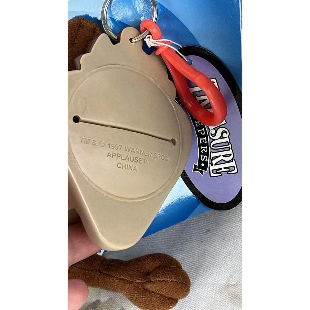 TAZ Plush and Keychain Change Purse Clip Looney Toons 1994 Warner Applause NOS